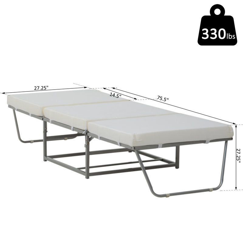 Latitude Run® Diphda Hideaway Sponge Folding Bed Wayfair